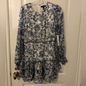Aqua Mini Dress long sleeves size S